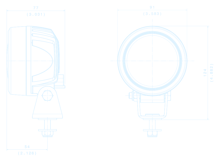RL – RLA LED: disegno tecnico