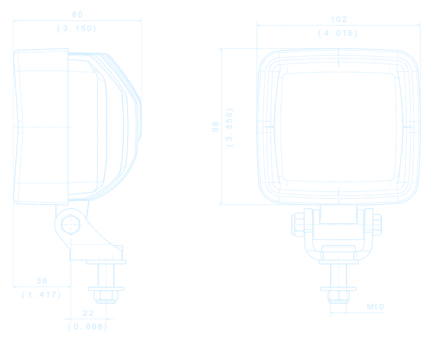 SHD 3000 LED: disegno tecnico
